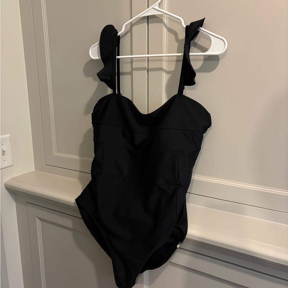 Summersalt Black One-Piece Swimsuit The Ruffle Oasis